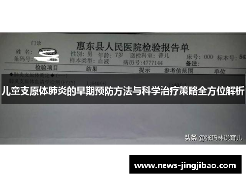 儿童支原体肺炎的早期预防方法与科学治疗策略全方位解析